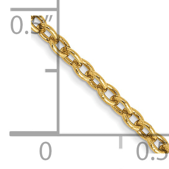 14k 1.8mm Forzantine Cable Chain