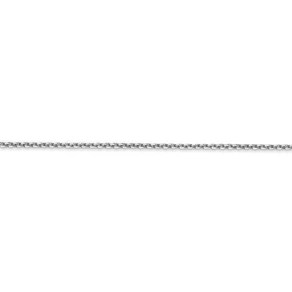 14k WG 1.45mm D/C Cable Chain