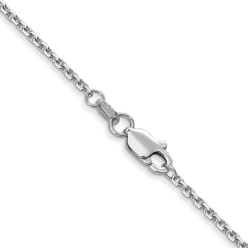 14k WG 1.45mm D/C Cable Chain
