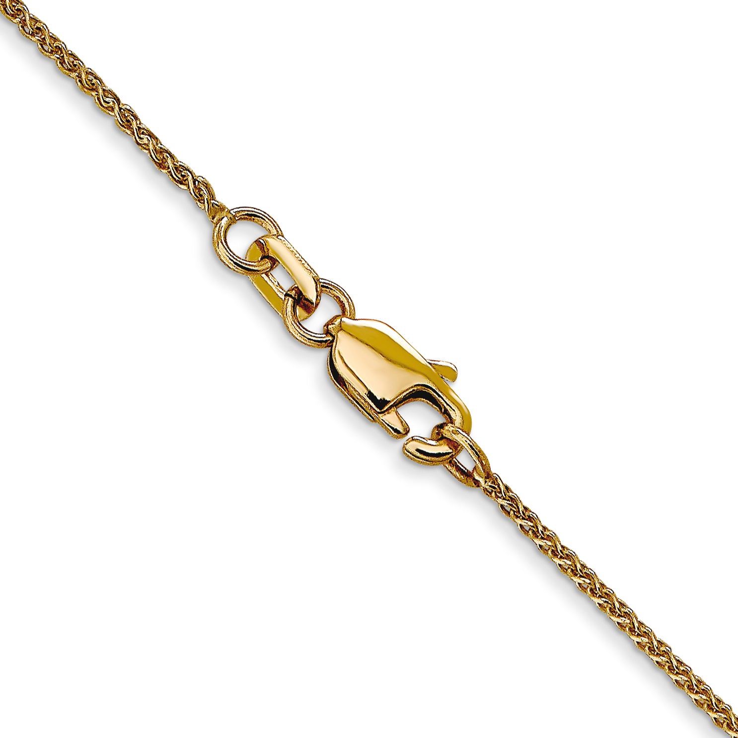 14k 1mm D/C Spiga with Lobster Clasp Chain