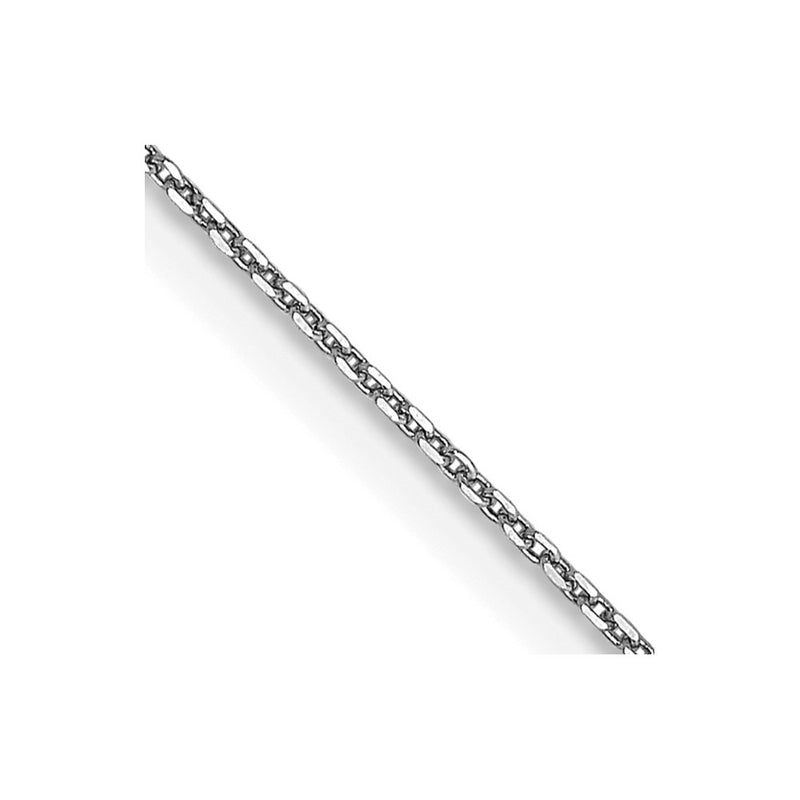 14k WG .65mm D/C Round Open Link Cable Chain