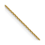 14k .8mm D/C Round Open Link Cable Chain