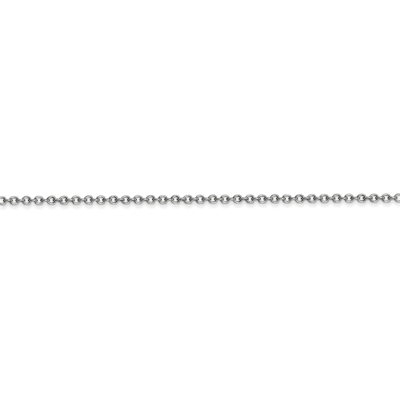 14k WG 1.4mm Round Open Wide Link Cable Chain