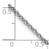 14k WG 1.6mm Round Open Link Cable Chain