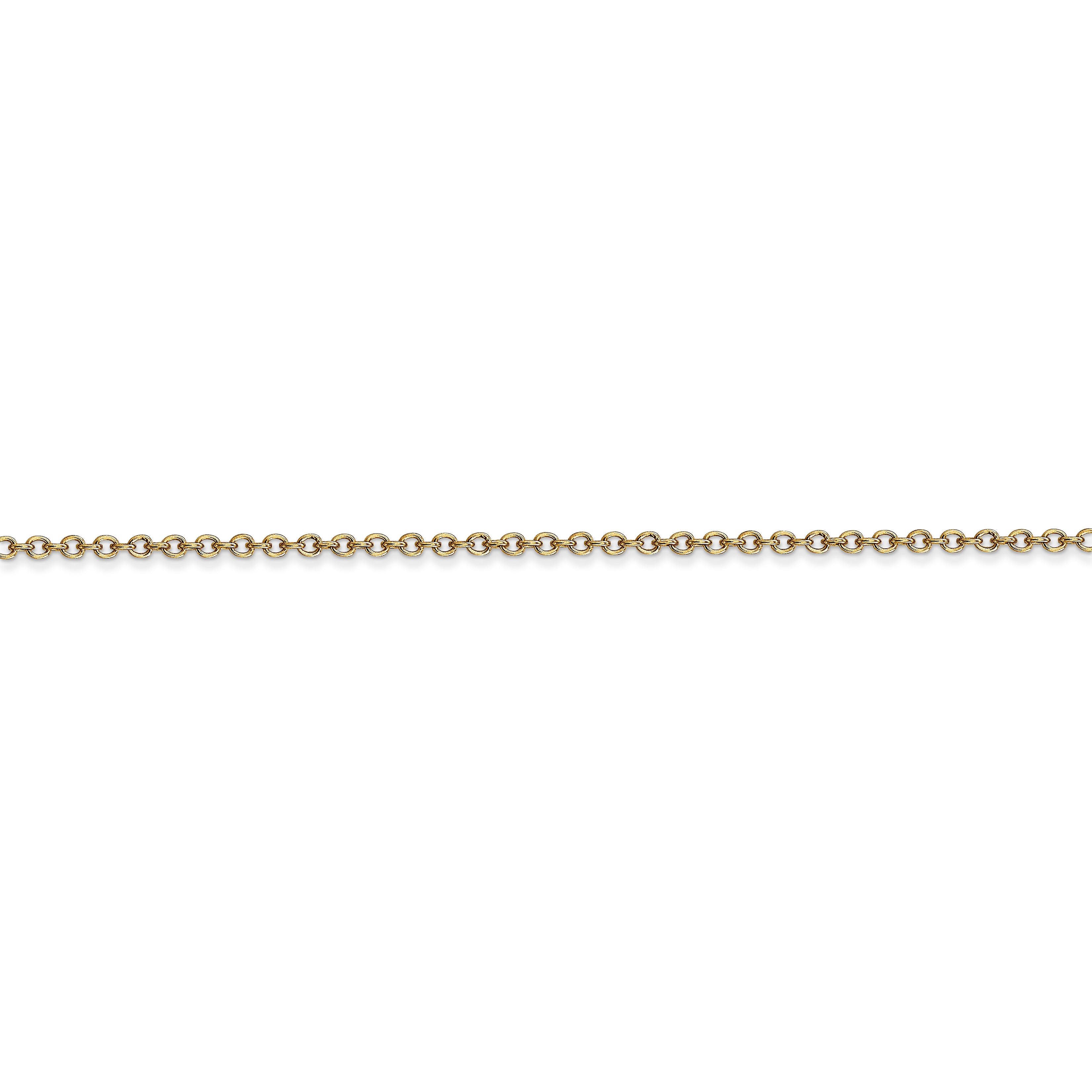 14k 1.4mm Round Open Wide Link Cable Chain