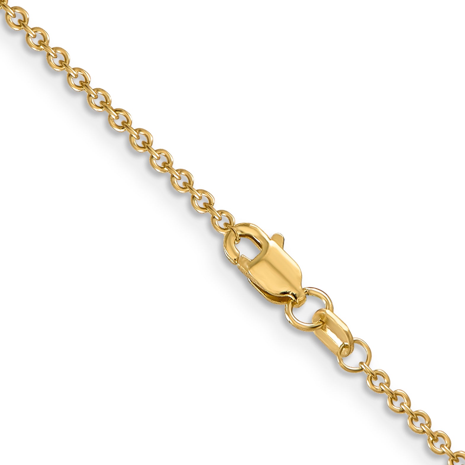 14k 1.6mm Round Open Link Cable Chain