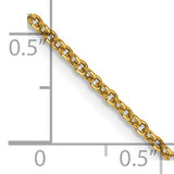 14k 1.6mm Round Open Link Cable Chain