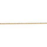 14k 1.2mm D/C Beaded Pendant Chain