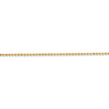 14k 1.2mm D/C Beaded Pendant Chain