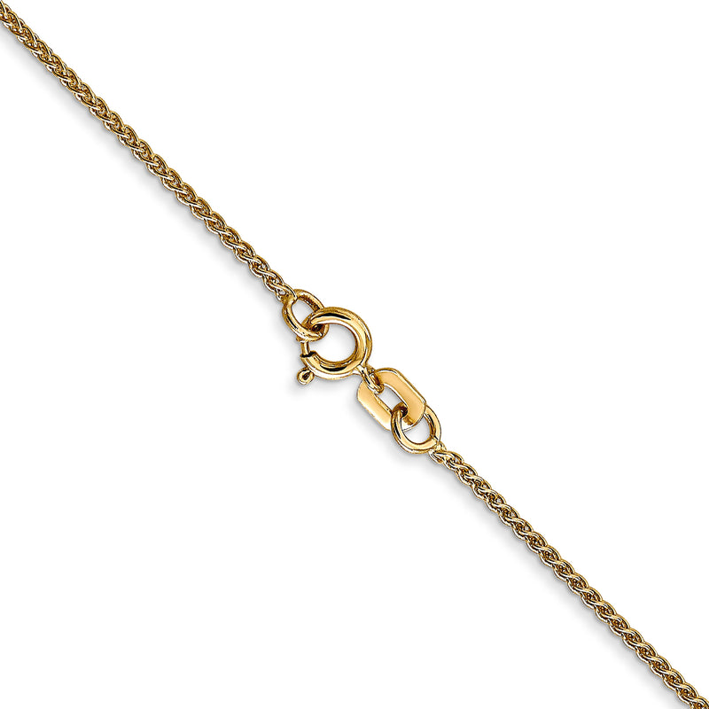 14k 1mm Spiga with Spring Ring Clasp Chain