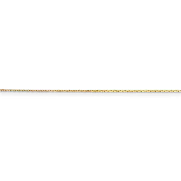 14k .8mm D/C Cable with Spring Ring Clasp Chain