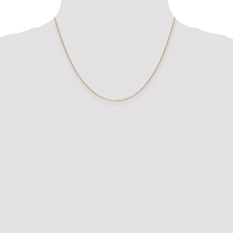 14k .8mm D/C Cable with Spring Ring Clasp Chain