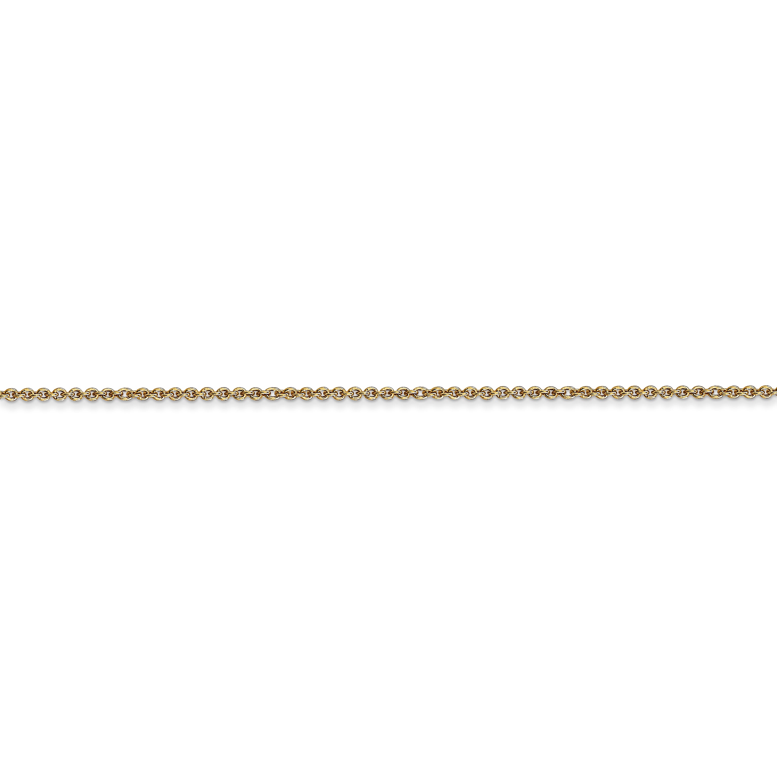 14k 1mm Round Open Link Cable Chain