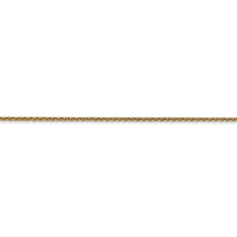 14k 1.4mm Round Open Link Cable Chain