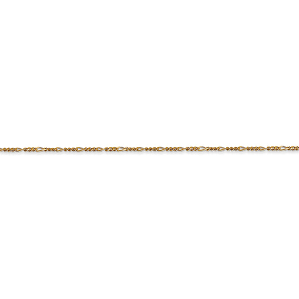 14k 1.25mm Flat Figaro Pendant Chain