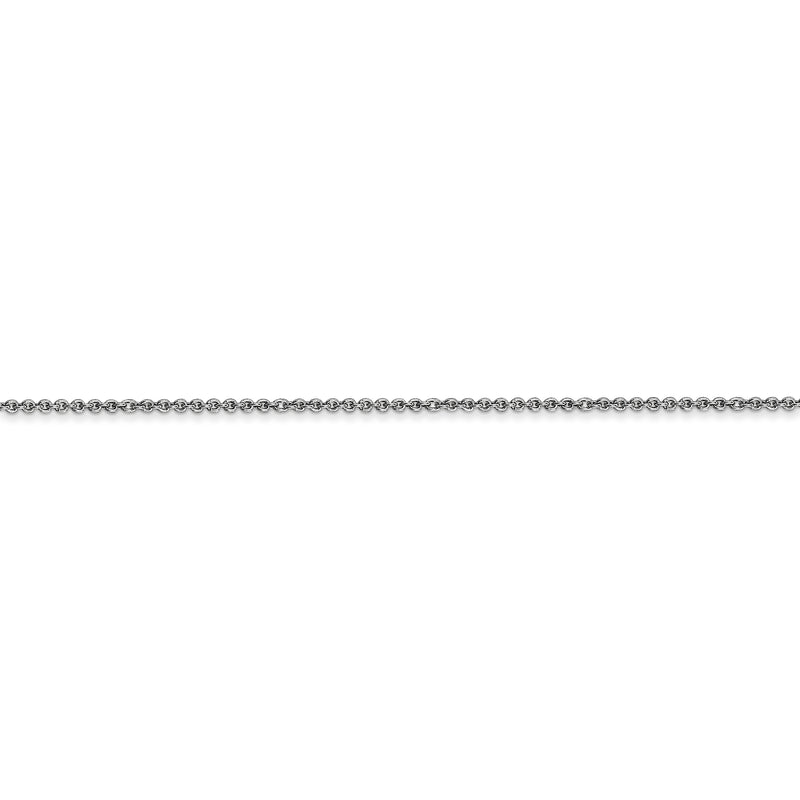 14k WG 1mm Round Open Link Cable Chain