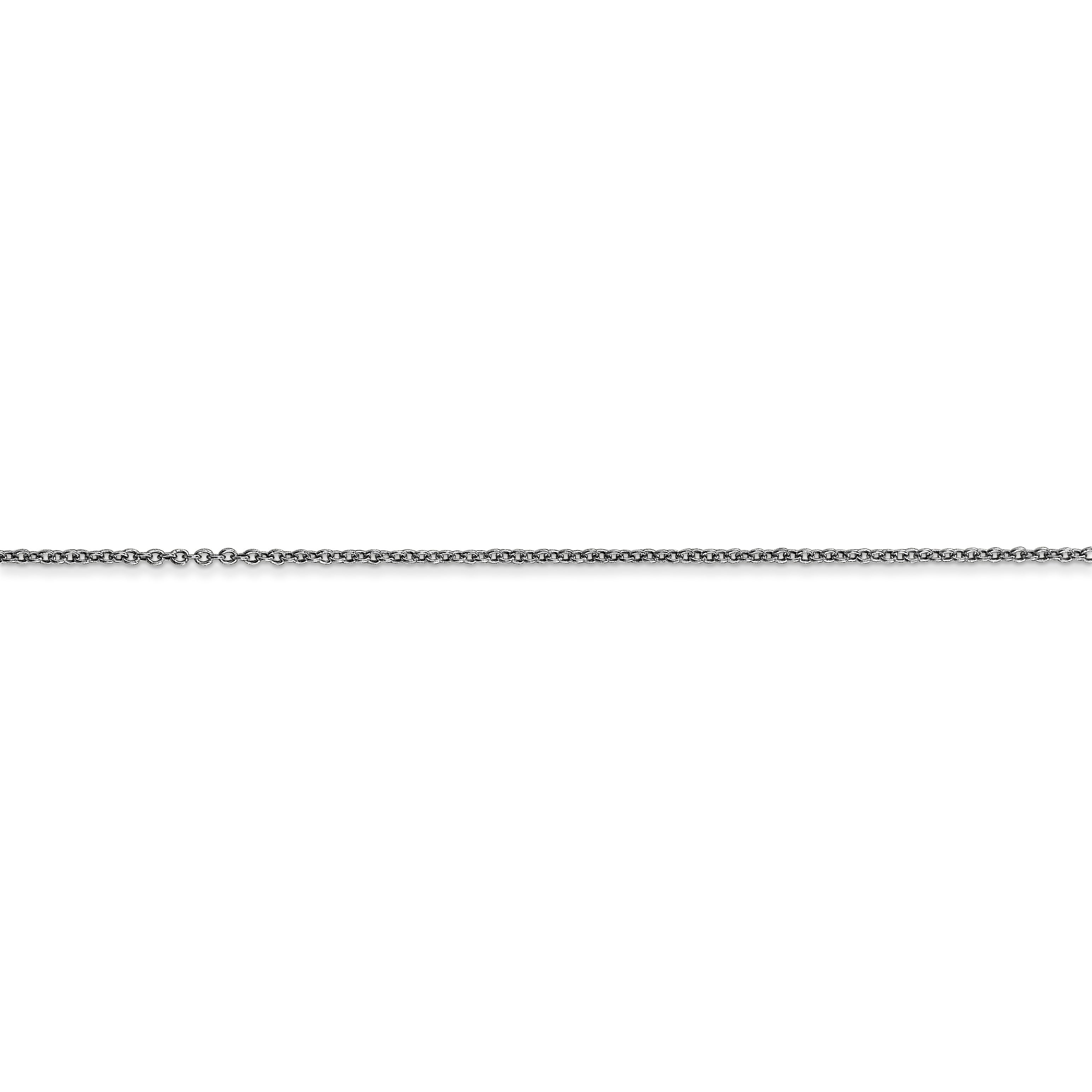 14k WG .9mm Cable with Spring Ring Clasp Chain