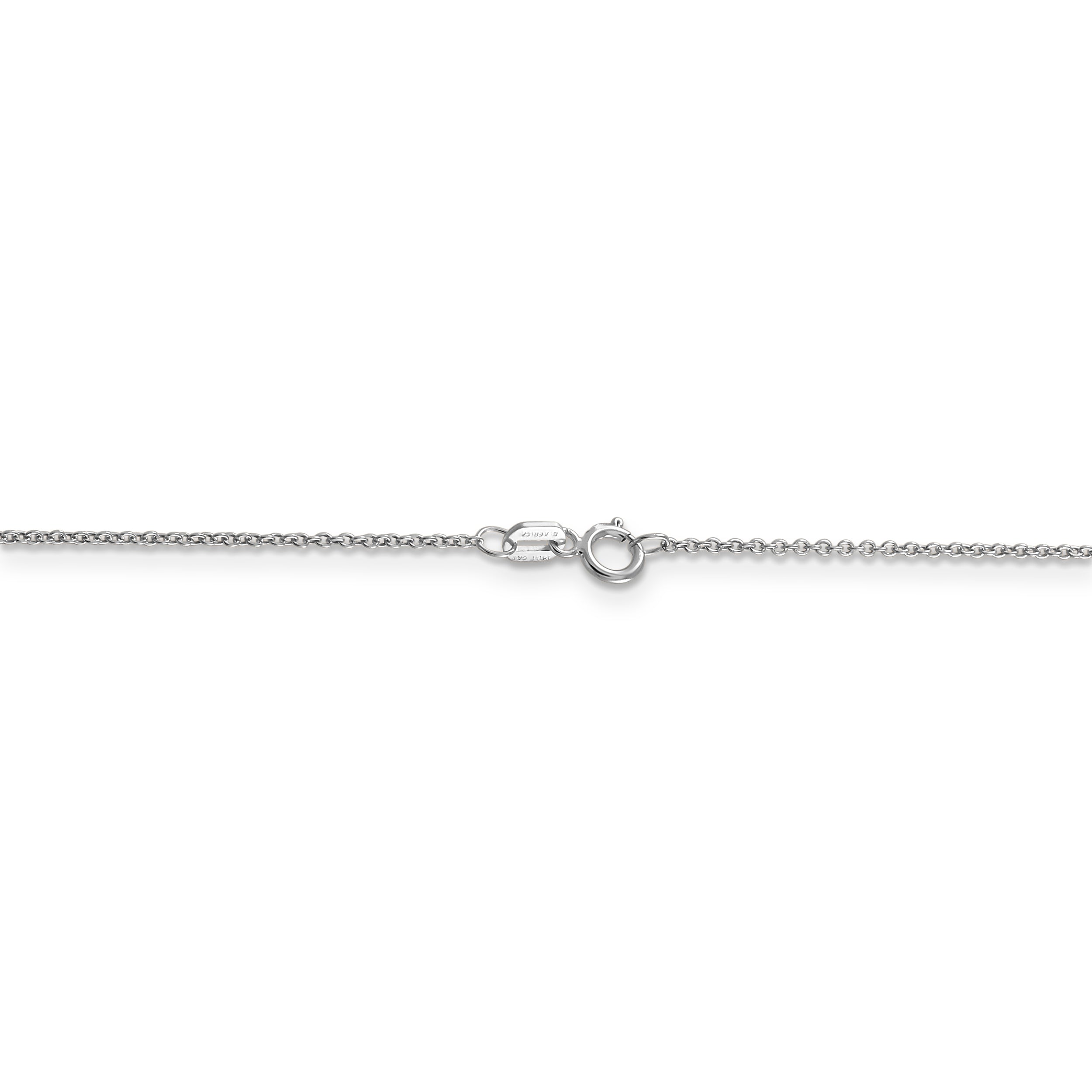 14k WG .9mm Cable with Spring Ring Clasp Chain