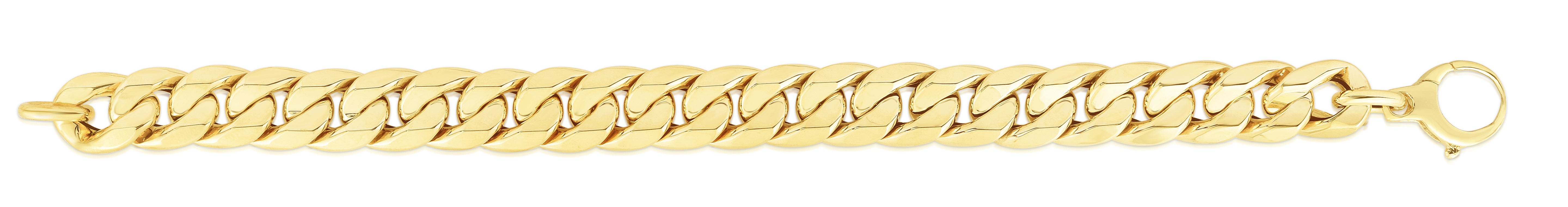14K Gold Polished Fancy Curb Link