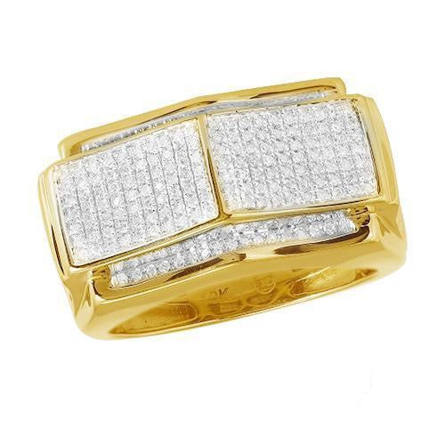 10KY 0.55CTW MICROPAVE DIAMOND MENS RING