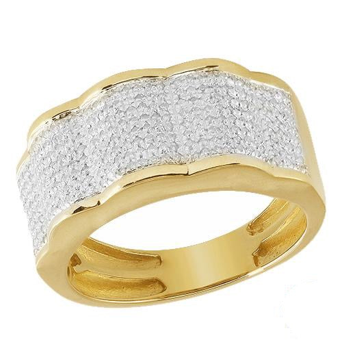 10KY 0.75CTW MICROPAVE DIA MENS RING