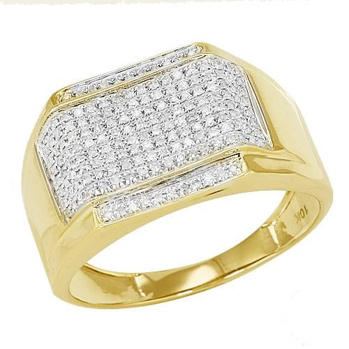 10KY 0.40CTW MICROPAVE DIAMOND MENS RING