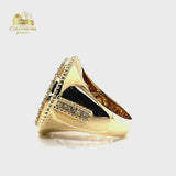 10K Custom Memory Plate Diamond Ring 1.64ctw